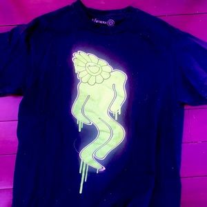 Takashi Murakami x Billie eilish melted Blohsh tee black